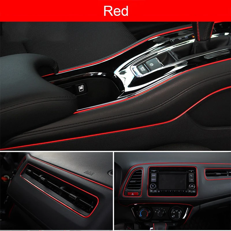 Car Moulding Decoration Flexible Strips1/3/5M Interior Auto Mouldings Car Cover Trim Dashboard Door Edgein Car-styling Universal