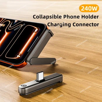 Supporto di Ricarica per Cellulare Tipo C, Adattatore Caricabatterie USB-C 240W, Supporto Pieghevole per Telefono per iPhone Samsung Xiaomi