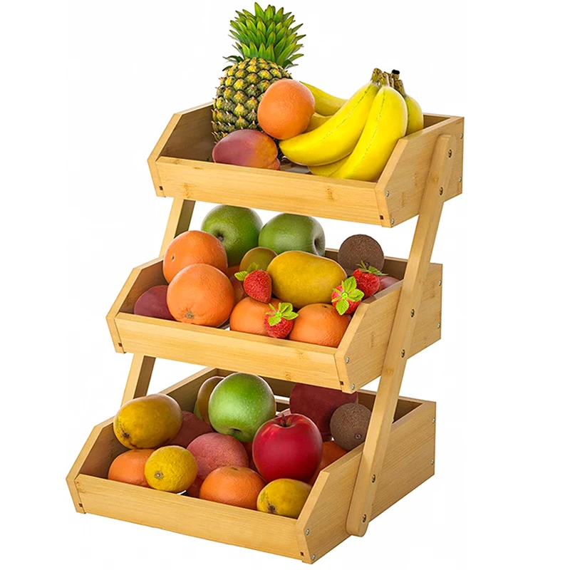 23FloorFruitShelfBambooRivetHealthyandEcofriendlyStorage