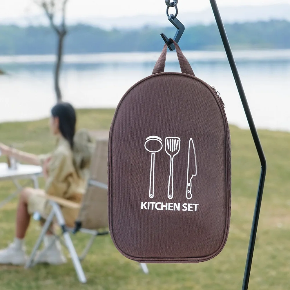 Camping Cookware Bag Multi-Compartment Outdoor Cooking Utensil Organizer Bag for Camping Travel Hiking camping cookware bag