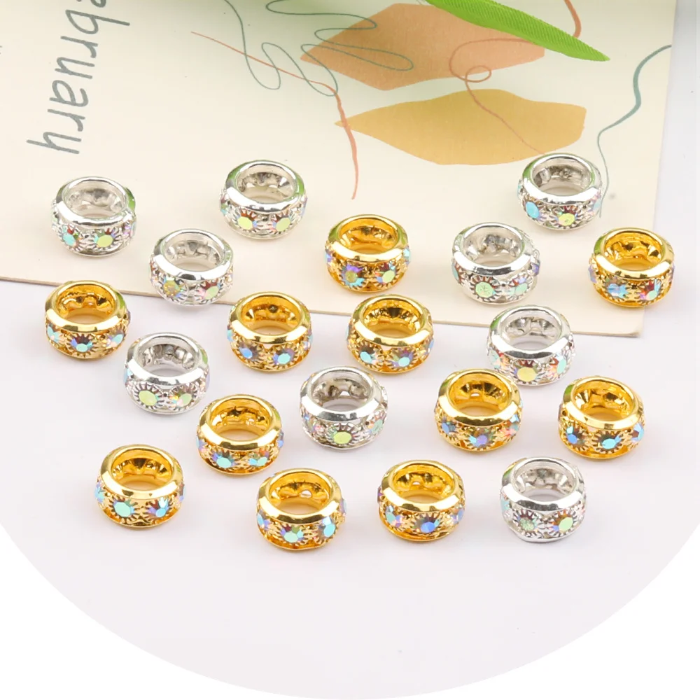Cordial Design 200Pcs 12*12MM Copper Spacers/DIY Making/Wheel Shape/Rhinestone Effect/Hand Made/Jewelry Findings & Components - cordial