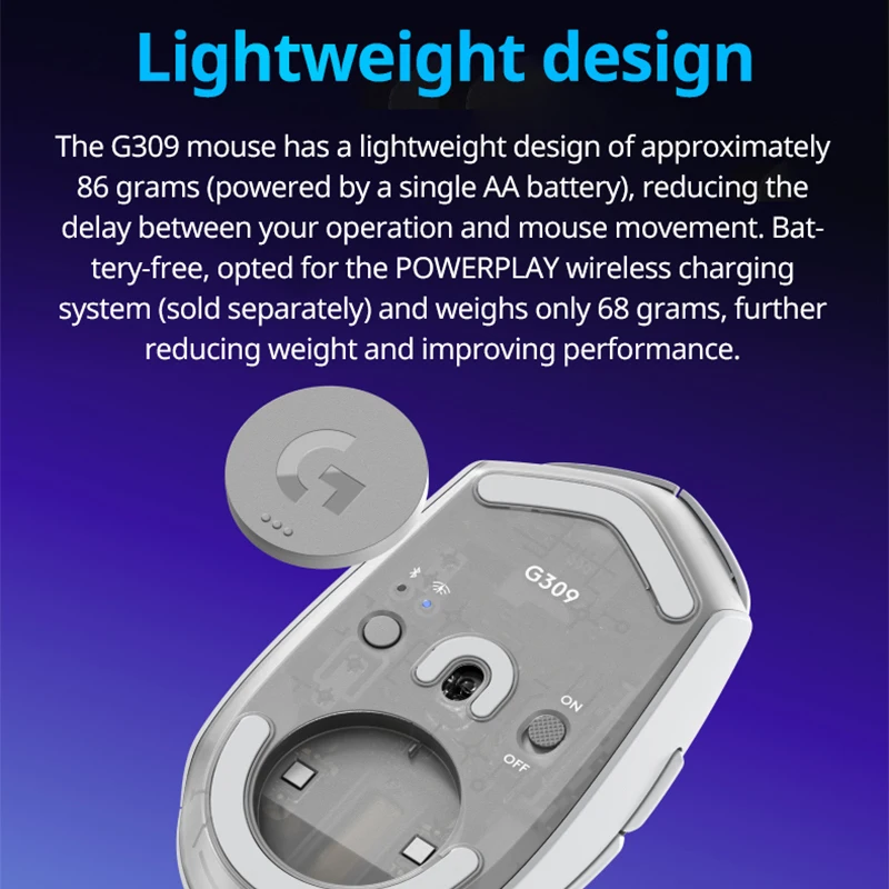 Wireless Bluetooth Mouse Logitech G309 Dual Mode Gaming Lightweight Macro Programming