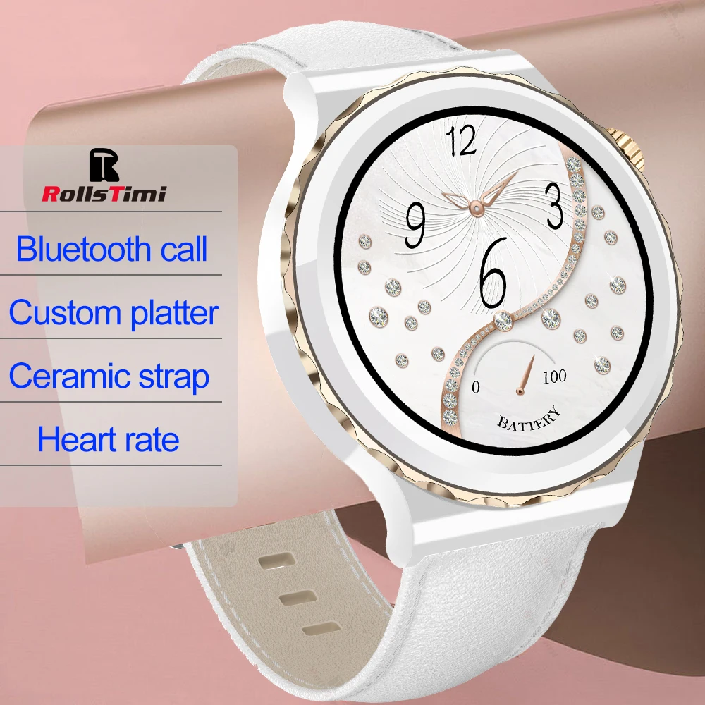

Rolltimi 2022 Smart Watch Women Sports Fitness Tracking IP67 Waterproof Heart Rate Blood Pressu Wristband Smartwatch IOS Android