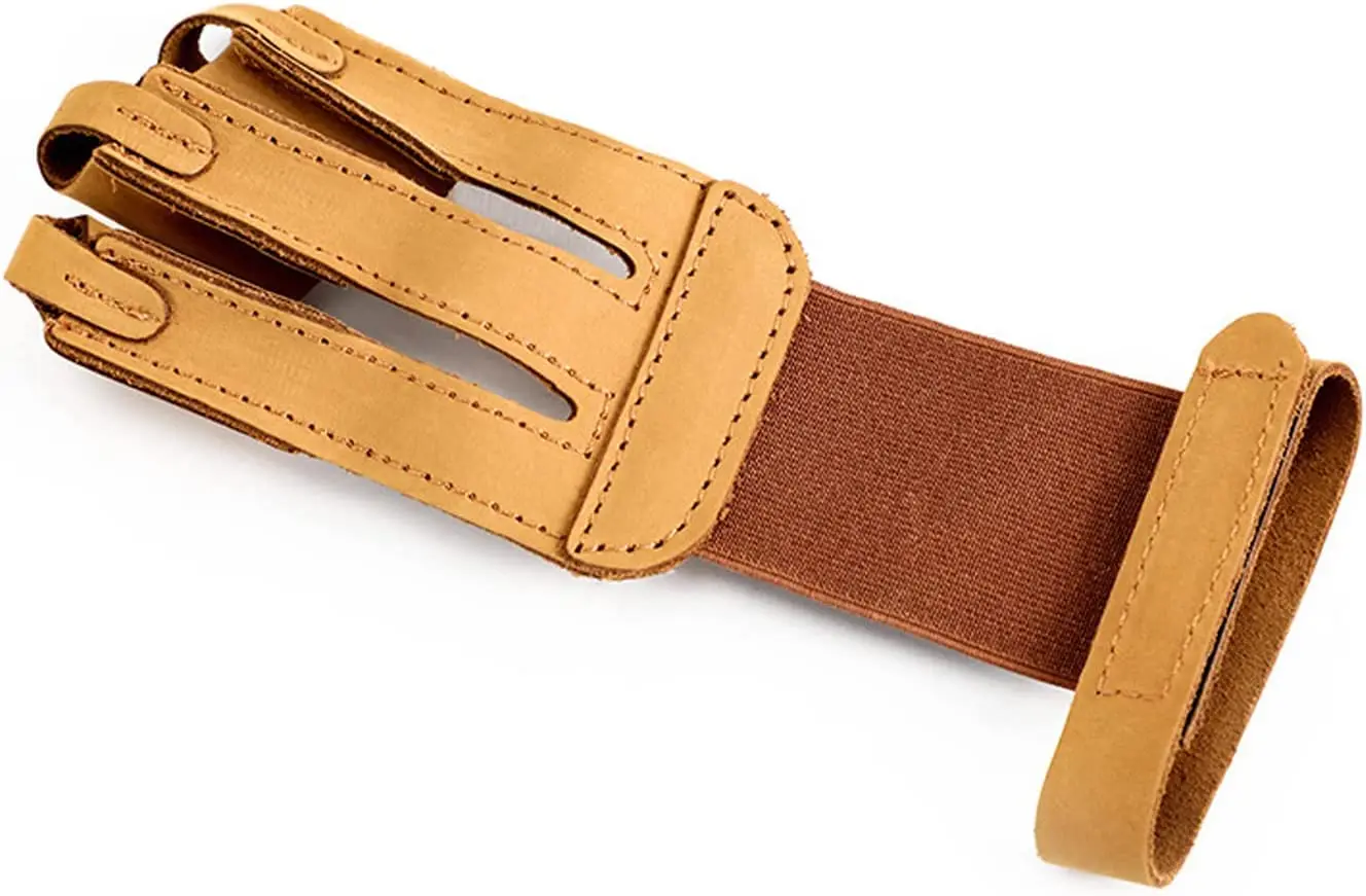 

Archery Finger Tab Three Finger Tab Protector Bow Shooting Hunting Archery Accessories for Kids Youth Adult Beginner