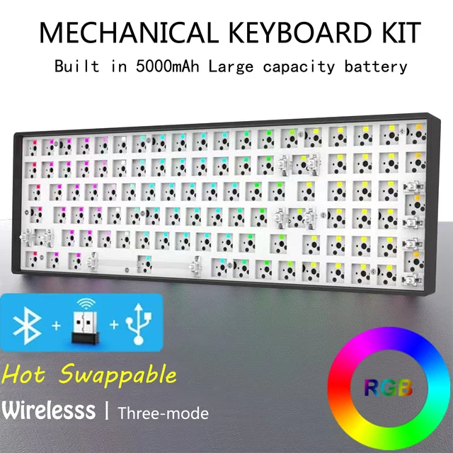 バックライト付きメカニカルキーボードキット100,マジック,Bluetooth