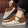 Retro Khaki Suede Loafers Man Comfortable Slip-on Casual Shoes For Men Fashion Lightweight Men's Designer Shoes chaussure hommes 1