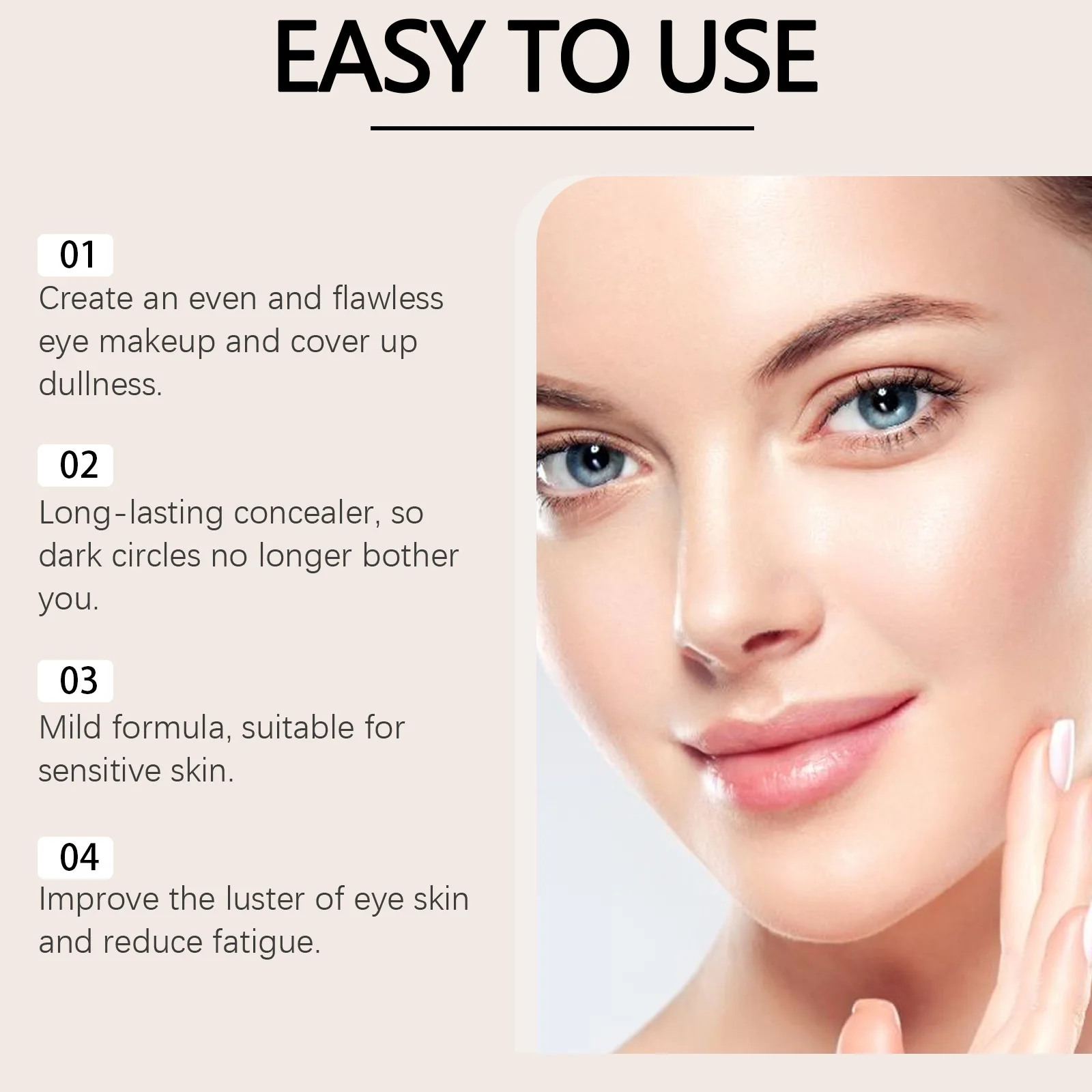 Hydrating Concealer Even Skin Tone Cover Dark Circles Acne Pores Long Lasting Makeup Brightening Skin Breathable Makeup Products 3