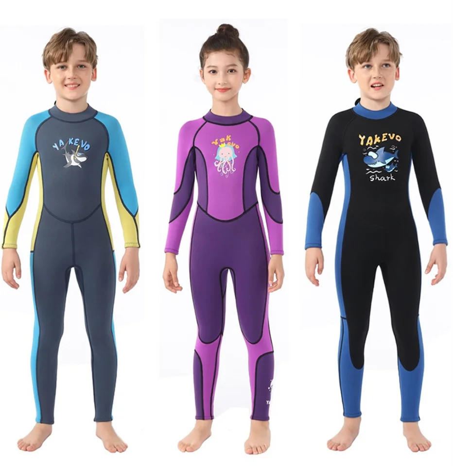Muta Per Bambini Per Ragazzi Ragazze E Bambini Da 2,5 Mm 3 Mm In Neoprene Completo Shorty Bagnato Completo Con Cerniera Posteriore Costume Da Bagno - Foto 10