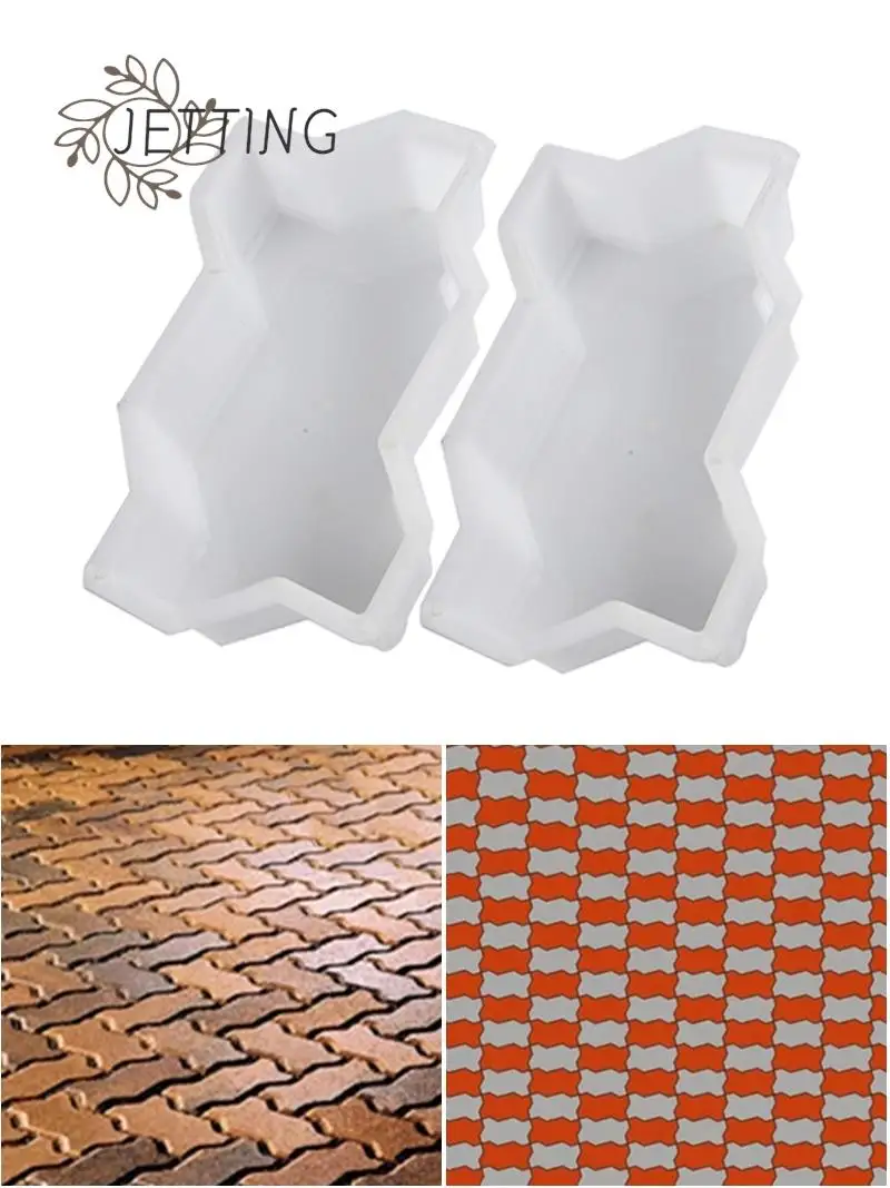 Concrete molds Waves Shaped DIY Paving Brick Mould Walk Maker Reusable Concrete Path Maker Mold Stepping Stone Paver For Lawn Patio Yard Garden