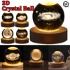 RGB Crystal Ball Night Light Table Lamp 3D Moon Planet Galaxy Decor for Home Table Lamp Party Toys for Kids Adult Xmas Gifts 2
