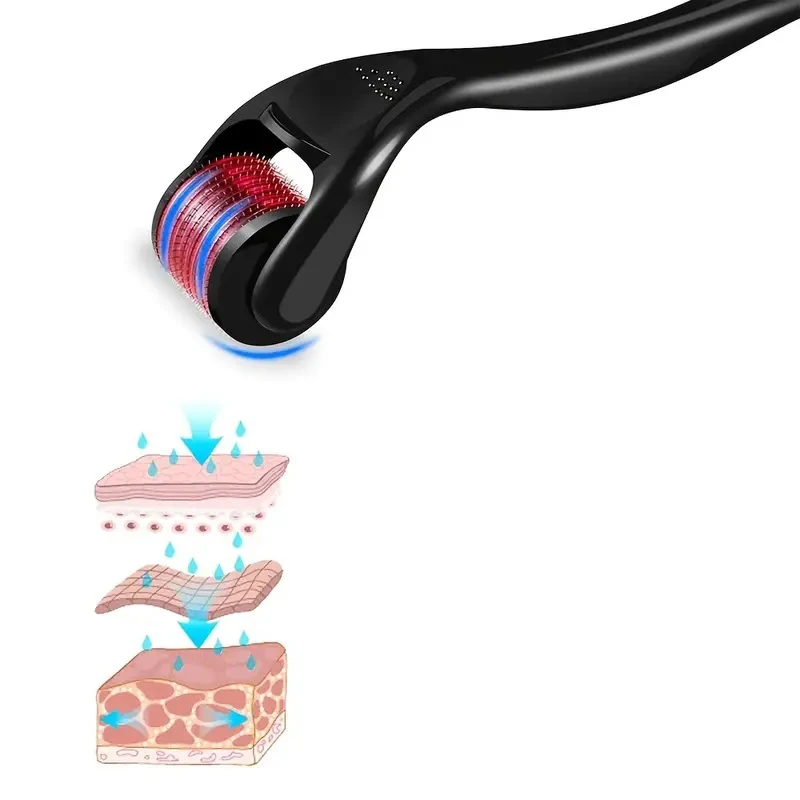 Professional Microneedle Roller 0.25mm 540 Titanium Microneedle Facial Skincare Beauty Massage Micro Grinding Tool