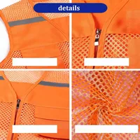Reflective Tool Vest Summer Mesh Waistcoat
