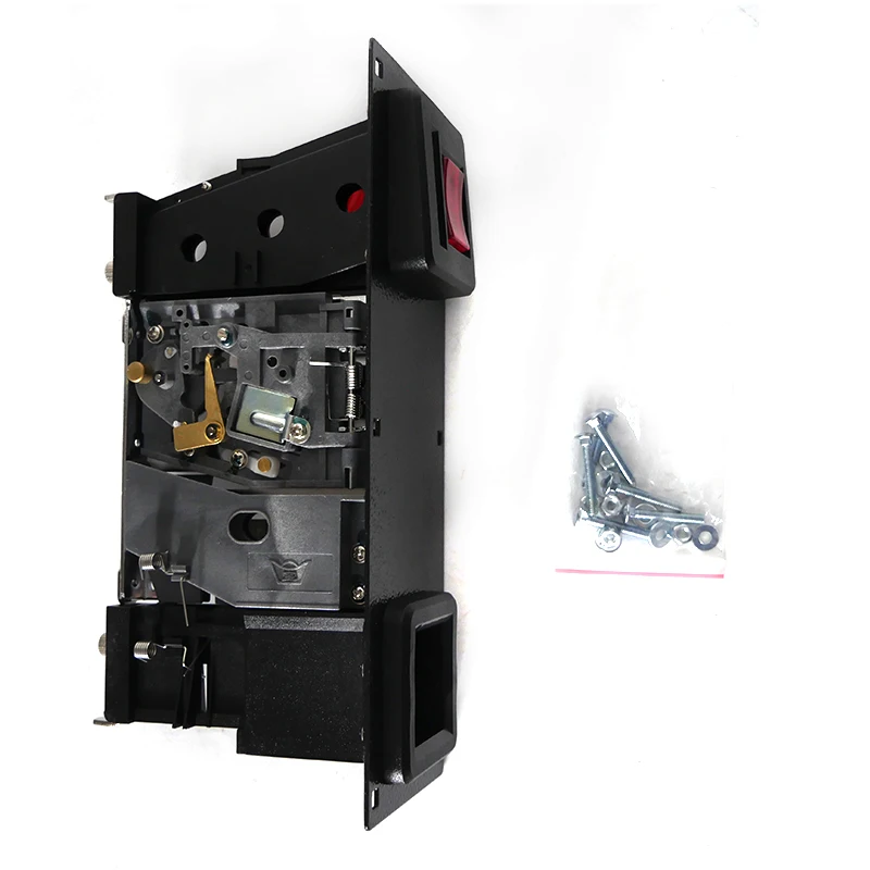 Vertical Small Iron Coin Door Door Swing Machine Coin Acceptor Entertainment Operated Arcade Iron Black Cash Box Gate DIY Parts