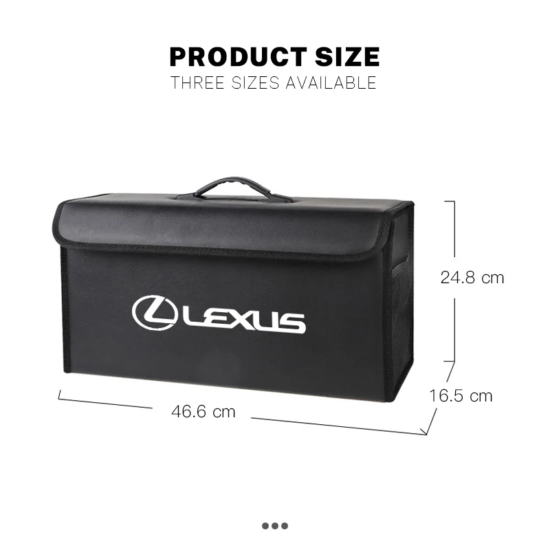 Car Trunk Organizer Box Leather Folding Storage Bag For Lexus GS IS LS500h ES260 ES300h RX350h NX260 UX260 LM LC RZ450e TX RC CT