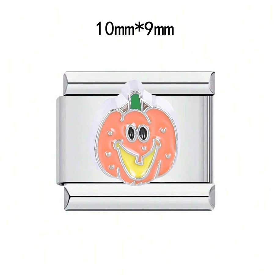 1PC DIY Edelstahl Italienische Charm Links Serie Fit 9mm Armbänder Frauen Männer Schmuck Machen Zubehör Obst Kirsche ananas – Detail 24