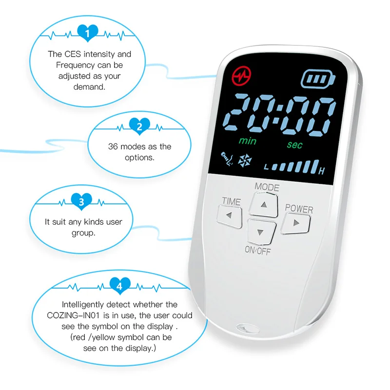Microcurrent Handheld Sleep Aid Insomnia Mental Tension Relief for Physical Health Treatment Reduce Depression Sleep Device