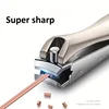 Nail Clippers Stainless Steel Anti Splash Fingernail Cutter Manicure Tools Bionics Design Nail Trimmer Pedicure Scissor 3