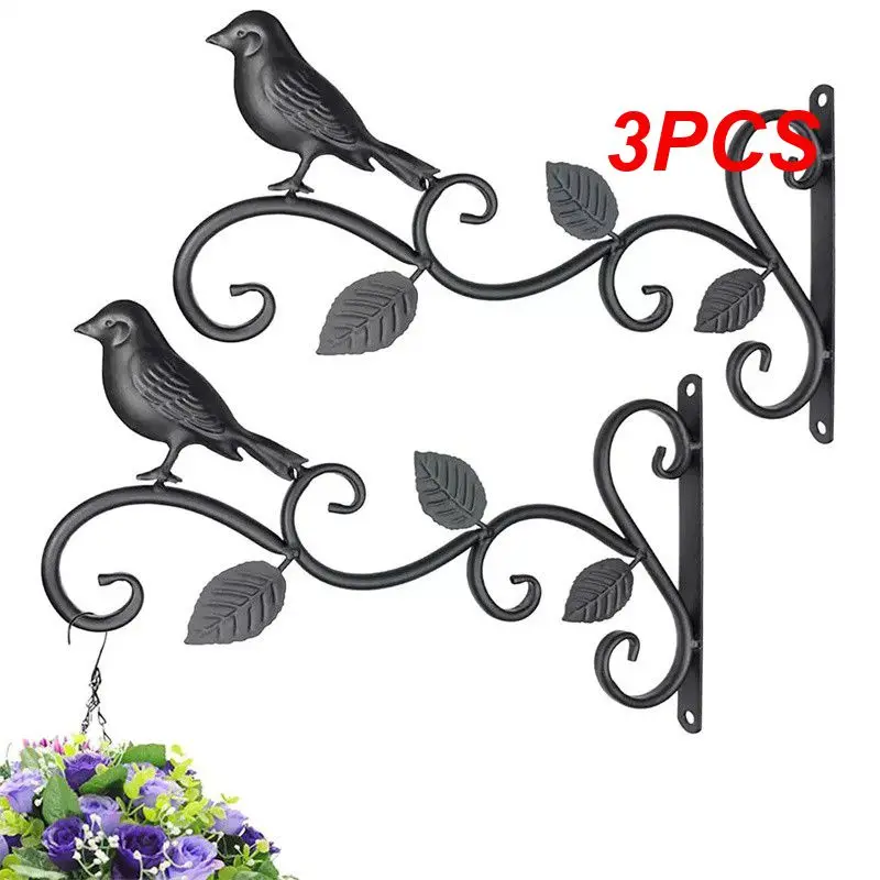 

3PCS Iron Hanging Bracket Wall Hook Plant Hanger for Bird Feeder Lanterns Flower Brackets Wind Chime Indoor Outdoor Decoration