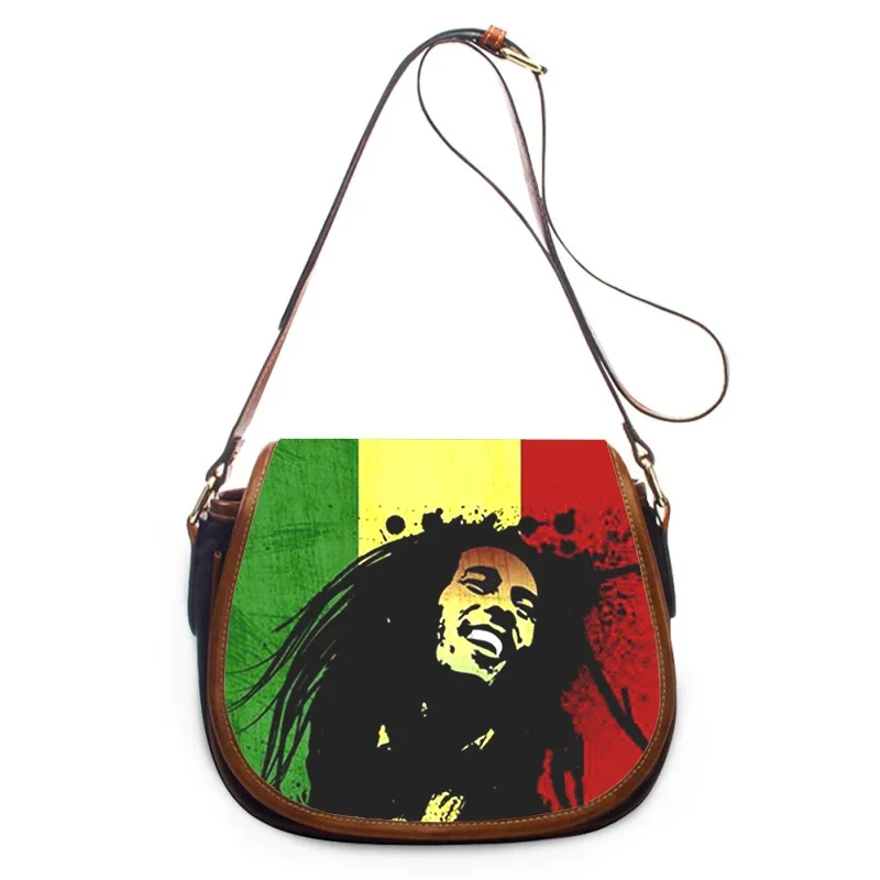 Bob Marley Print New Fashion Women Crossbody Bag Luxury Handbags Women Bags Zipper Shoulder Bag Women Shoulder Bag