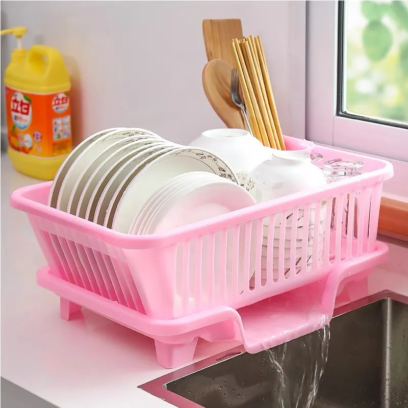 Kitchen Dishes Plastic Storage Drain Basket Drying Utensils Dripping Plate Storage Rack storage tray
