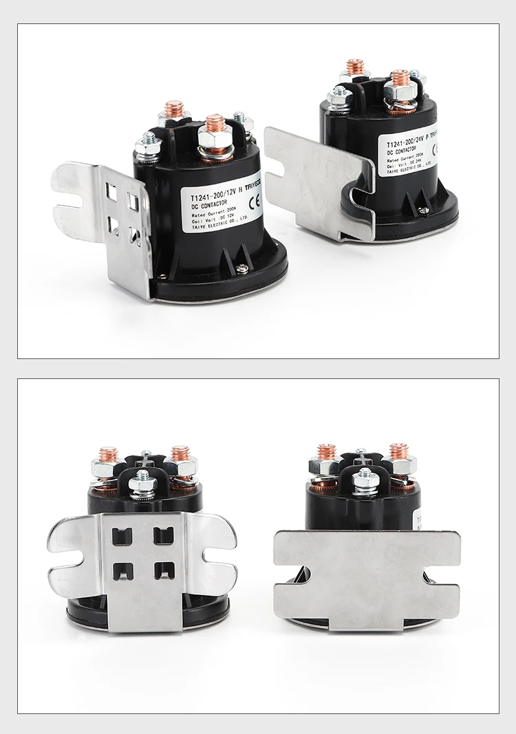 contator de bomba DC, T1241-200, 12V, 24V, 48V