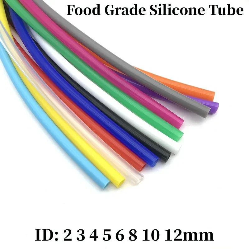 

5Meter ID 2 3 4 5 6 7 8 9 10 12 mm Silicone Tubing Flexible Rubber Hose Food Grade Soft Drink Pipe Water Connector Colorful Hose