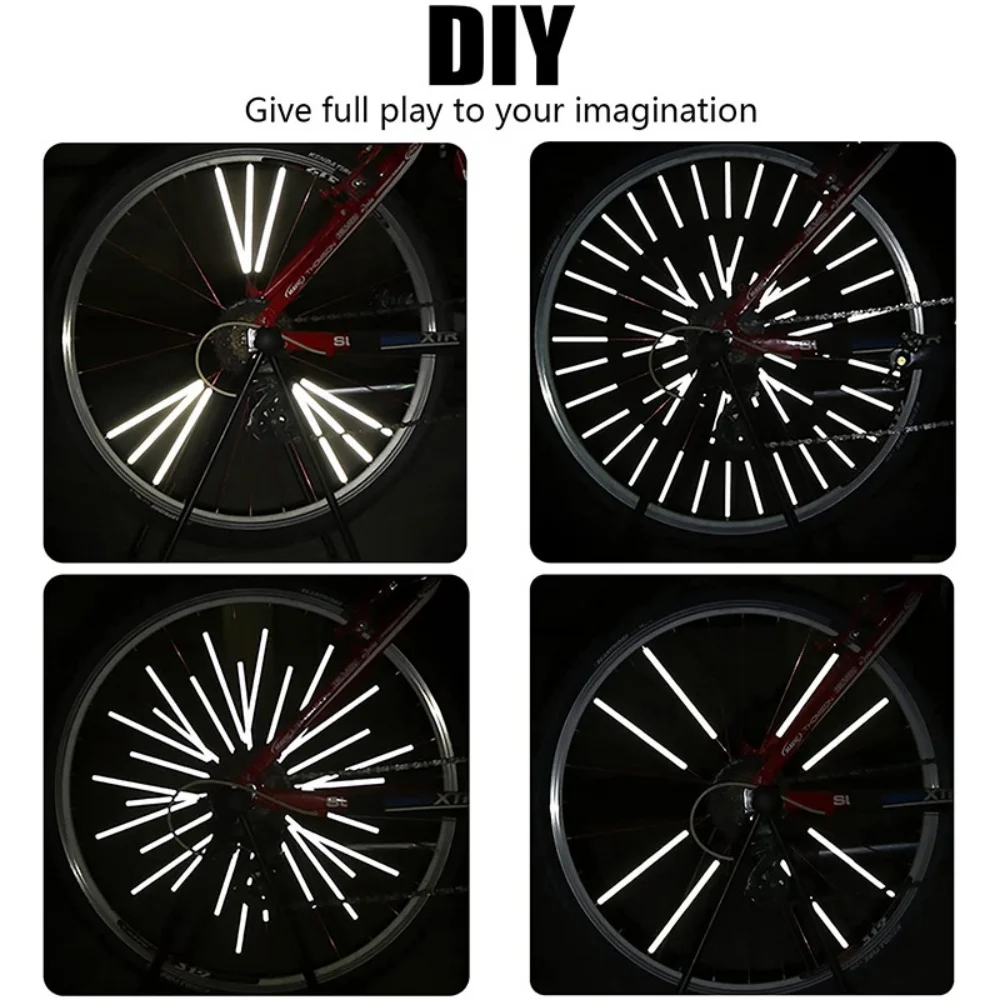 Bicycle Spoke Reflectors 12/24/48/72/96pcs 8cm DIY Night Warning Safety For MTB Outdoor Cycling Wheel Spokes
