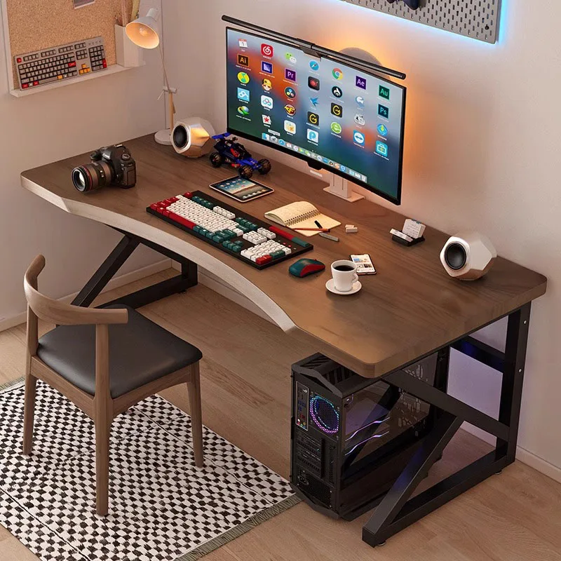 

Calligraphy Large Office Desk Household Long Living Room Modern Light Luxury Study Office Desk Escritorios Work Furniture QF50OD