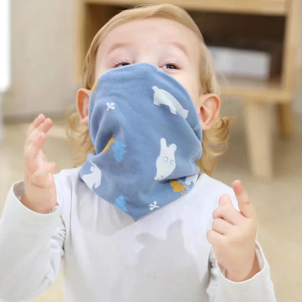 Spring Autumn Children Scarf Kids Child Cotton Scarf Boys Girls O Ring Children Collar Child Neck Neckerchief