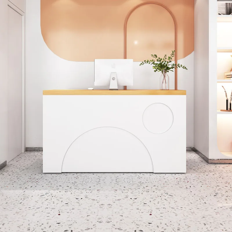 Bar White Front Desk Modern Office Small Reception Retail Pulpitos Hair Salon Counter Register Checkout Kassentisch Furniture