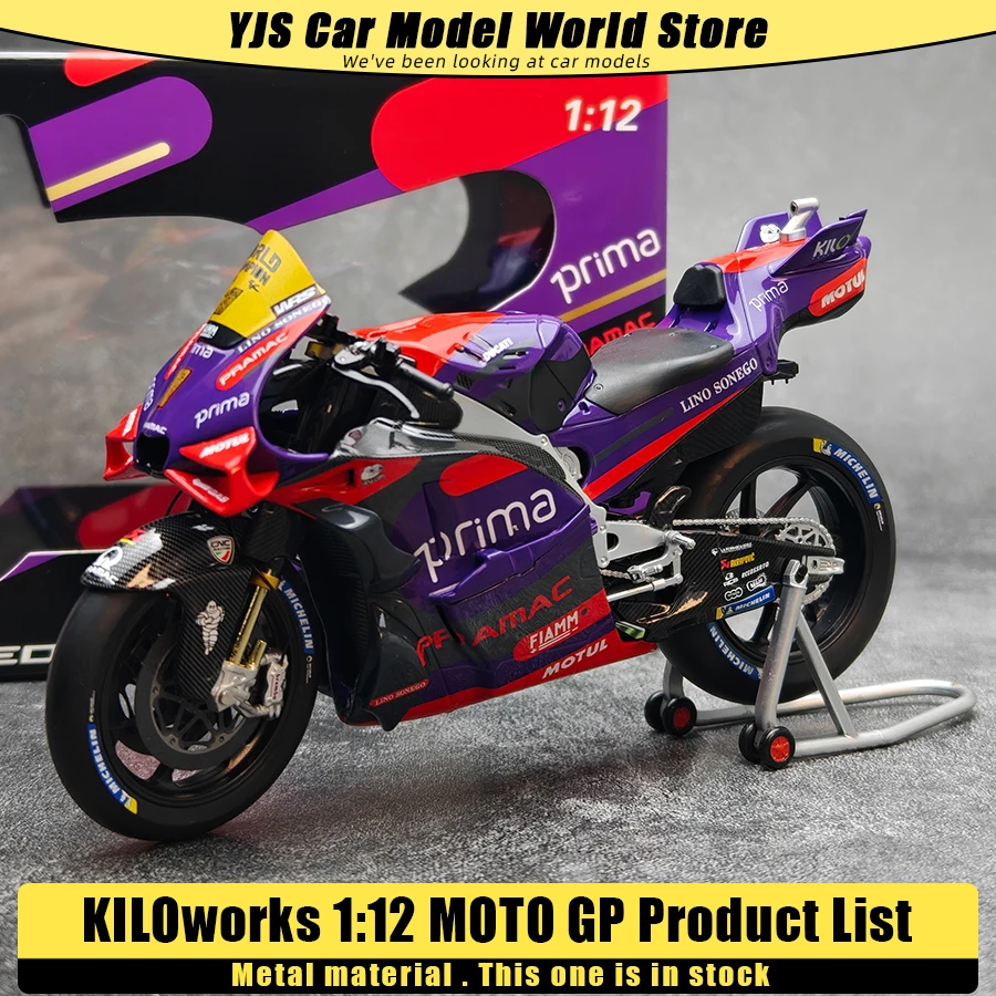 KILO works 1/12 2024 Prima Pramac Racing GP23 GP24 #1 #93 #21 #73 #89 Motorcycle model metal holiday gift collection KILOworks