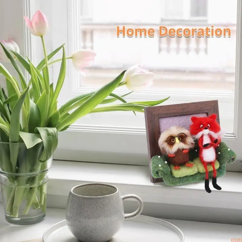 6XDD Handmade Needle Felting Kits Animal Frame Felting Needle Set for Home Decoration