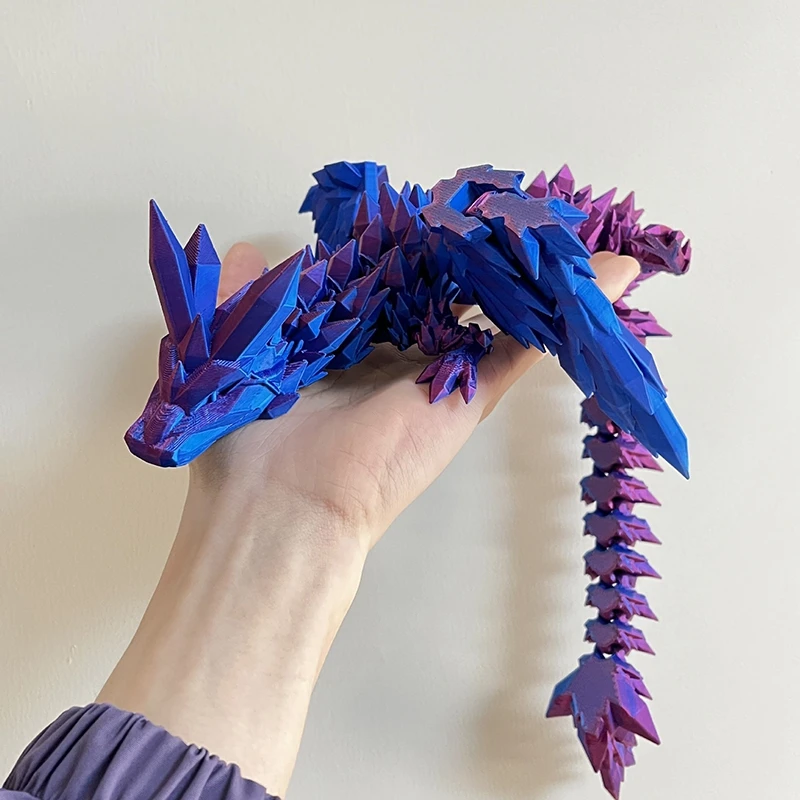 Dragon Statue 3D Rotatable Articulated Dragon Egg Kid Gifts Realistic Landscaping Decoration Printed Figures Animals
