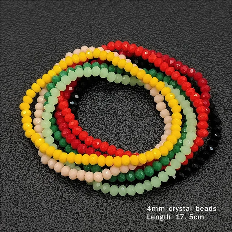 3pcs/lot crystal bracelet handmade beaded ladies bracelet fashion quality multicolor crystal beads charm friendship gif