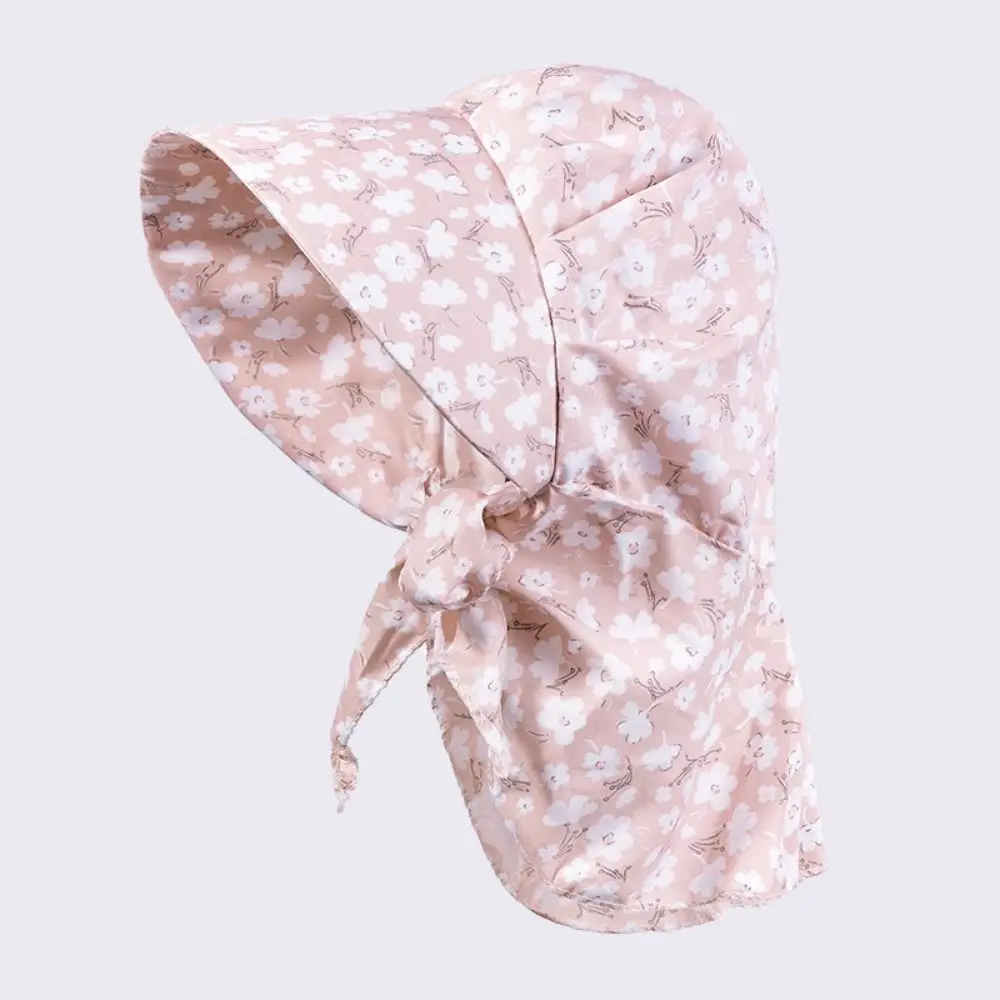 Floral Print Summer Protective Cover Colorful Anti-UV Women's Beach Hat Quick Drying Windproof Big Brim Sunhat Hiking