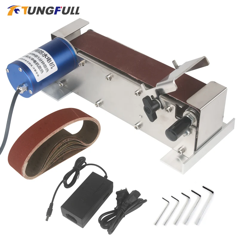 

Belt Sander Grinder 50*533mm Mini Electric Belt Sander Polishing Machine Waterproof Motor Cutter Edges Sharpener Home DIY Tool