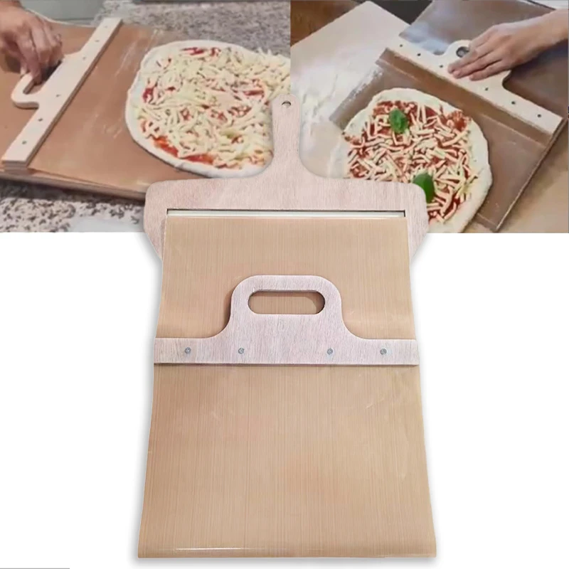 

Anti-scald Wooden Sliding Pizza Peels Folding Pizza Transfer Tray Baking Tool