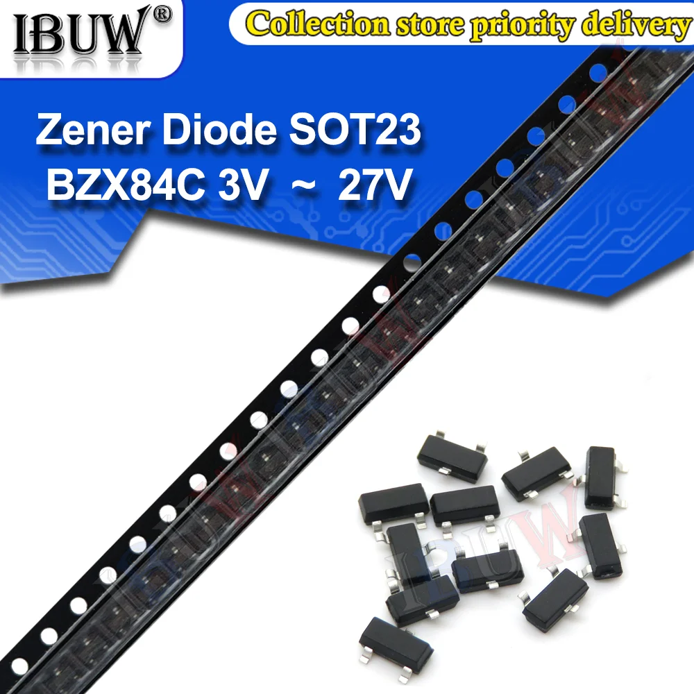 50 Pz/Lotto Bzx84C18 Sot23 Diodo Zener Regolatore Di 18V Y6 Bzx84C 3V0 3V3 3V6 3V9 4V3 5V1 6V2 7V5 8V2 9V1 Z13 Z14 Z15 Z16 Z1