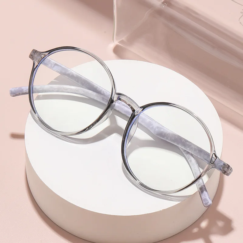 Chic Oversized Round Blue Light Blocking Reading Glasses