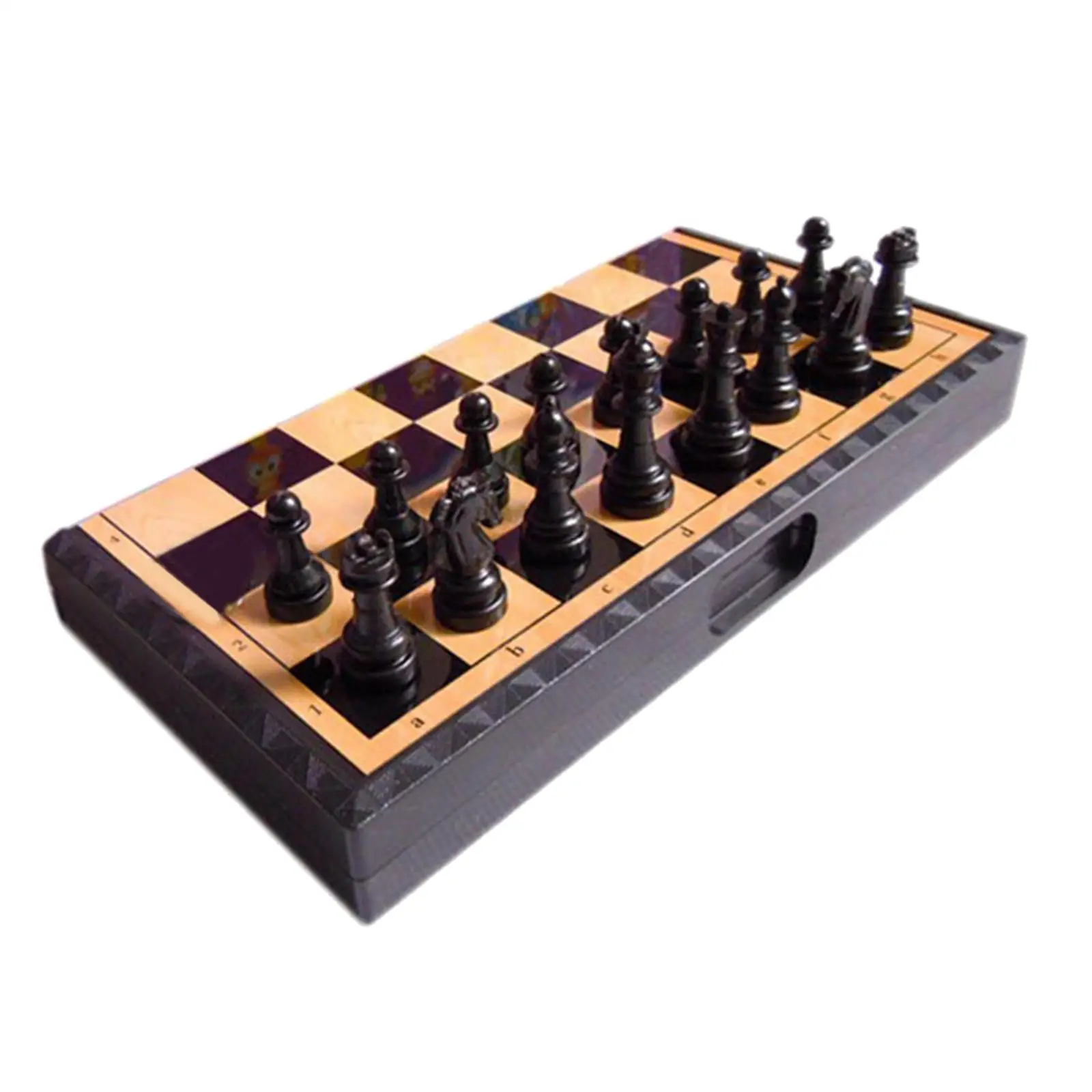 International Chess Folded Chessboard Magnetic Chess Pawn Game 7.87-Inch Mini Family Entertainment Board Game Toys magnetic chess set foldable chess board folding chess board
