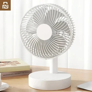 Youpin Fan Small White Desktop Timer Mute With Four-speed Adjustable Portable Fan Recharging Models Detachable Desk fan 1