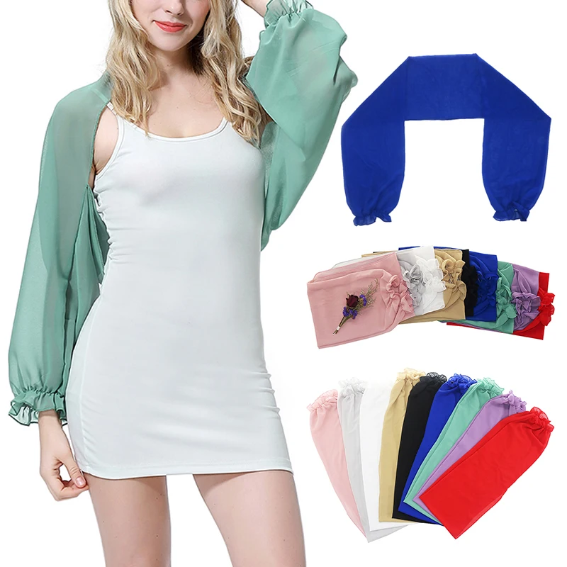 Arm Sleeves Summer Long Sleeve Arm Cover Thin Transparent Blouse Cardigan Crop Top Ladies Sunscreen Shirt Sunscreen Shawls For Driving
