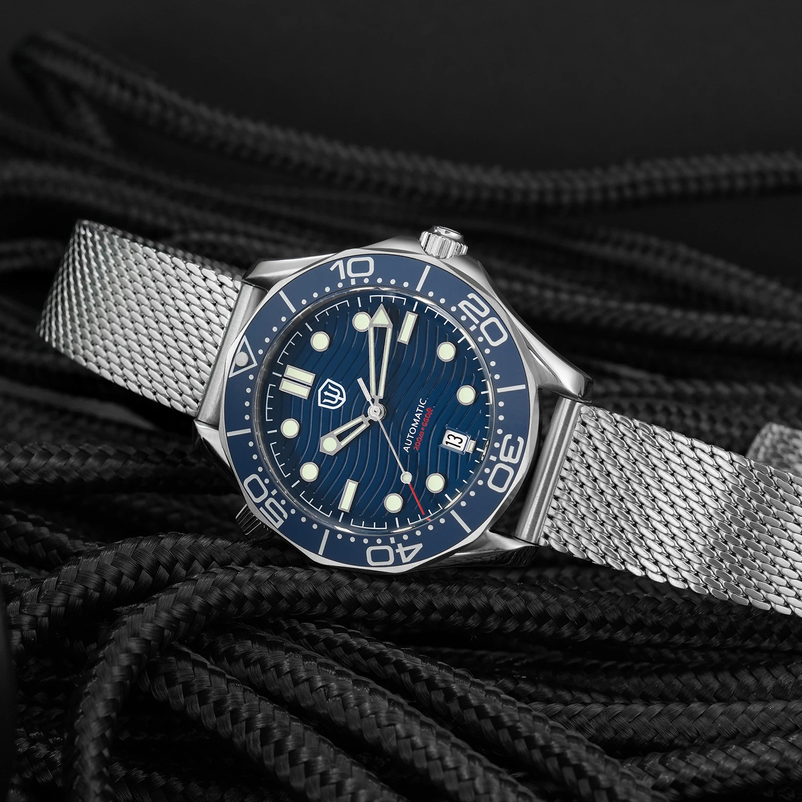 azul Reloj Automático Watchdives WD007 39 mm 
