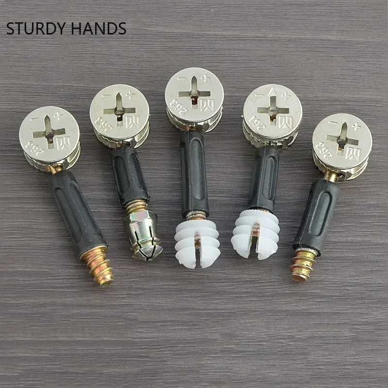 20pcs/lot 3 In 1 Furniture Connecting Hardware Set Cam Screw Eccentric Wheel Nut Cam Lock Nut for Wardrobe Splicing Fixing Tool
