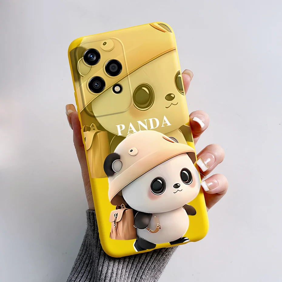 Cute Panda TPU Silicone Soft Back Cover - For Honor 200 Lite Cases & Bumpers