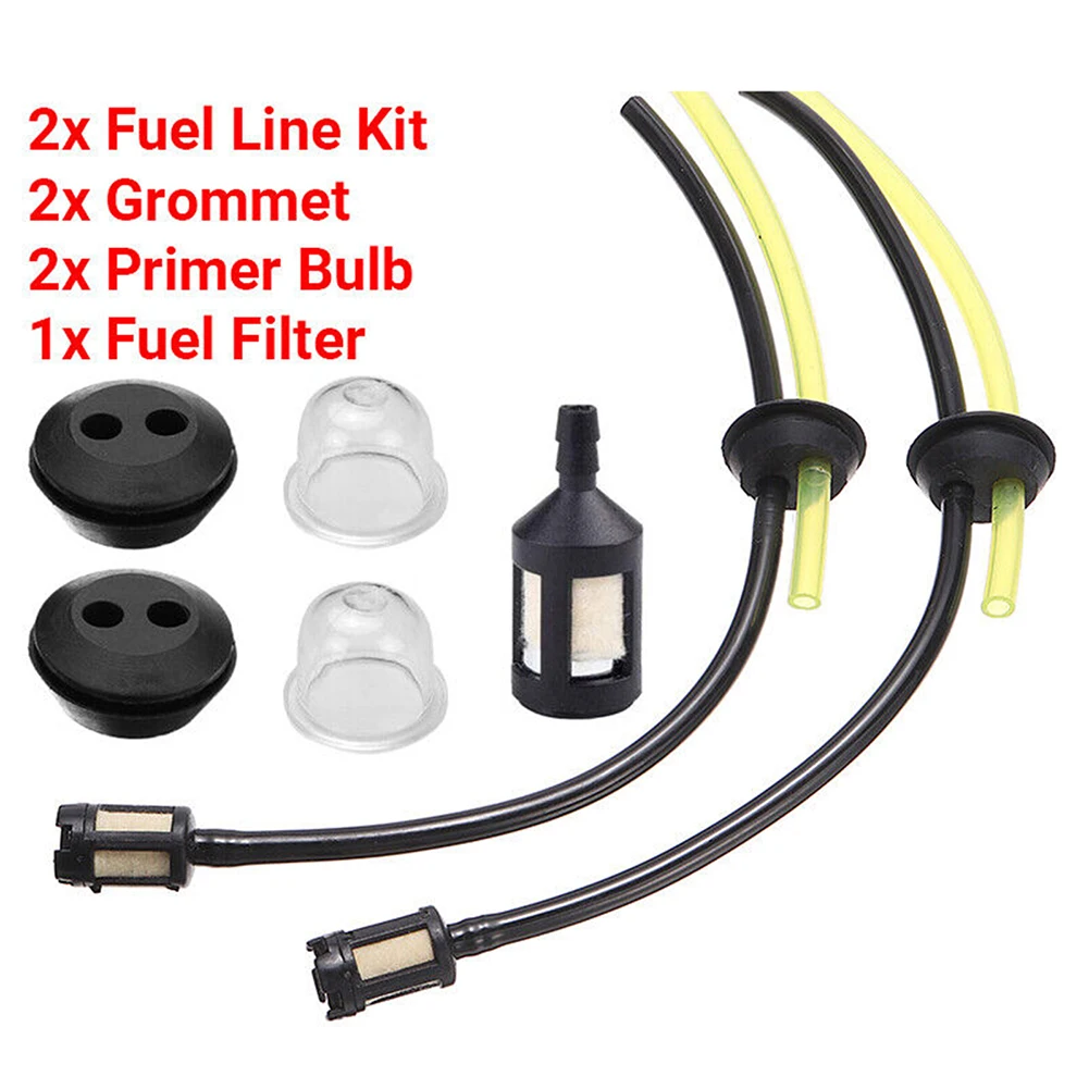 2 Set Fuel Line Hose Tubes Trimmer Cutter Whipper Snipper Fuel Line Filter Hose Pipe Tank Kit String Trimmer Accessories