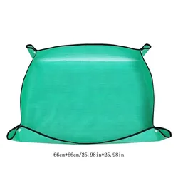 Large Waterproof Foldable Gardening Mat for Planting and Repotting (Green 66cm)