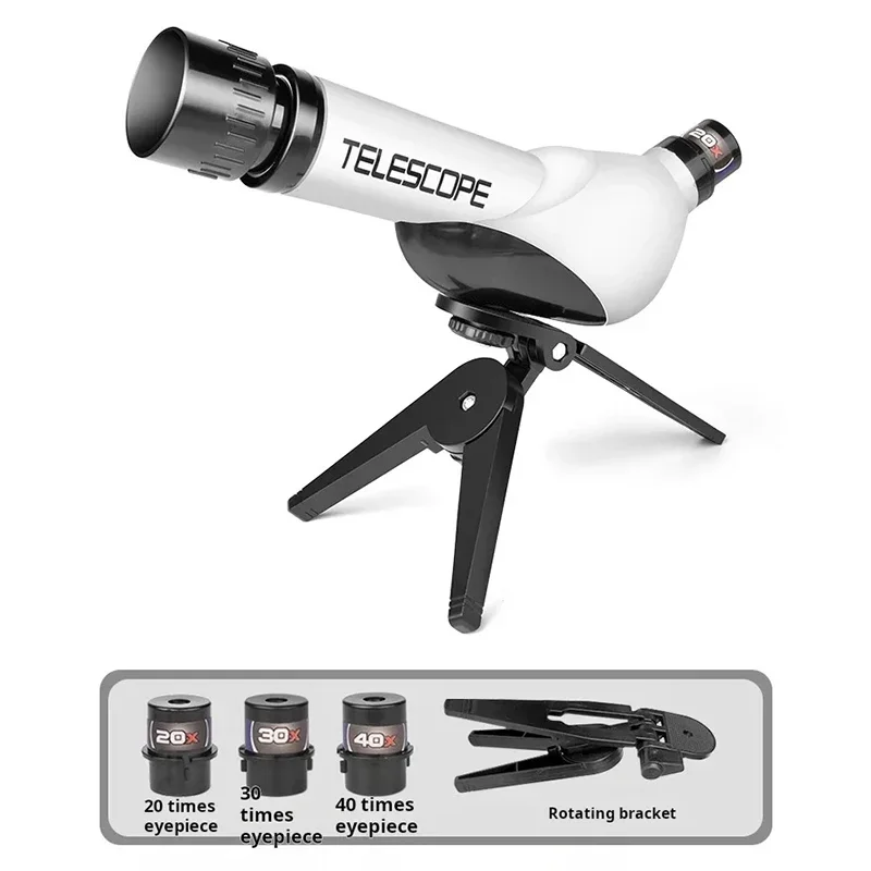 Kids' Telescopes 40X Science Experiment Monocular Educatinal Science Teaching Microscope Toy Toys for Child Toddler Kids