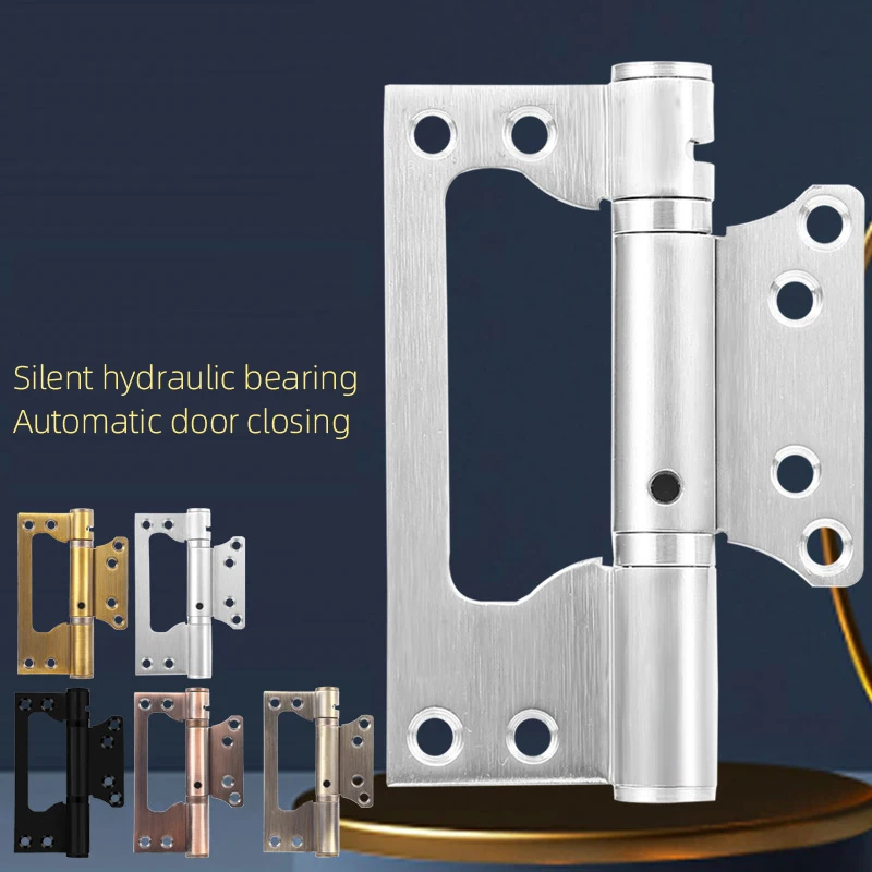 1 piece stainless steel 5 inch automatic door closing spring hydraulic hinge bedroom wooden door damping positioning sub hinge