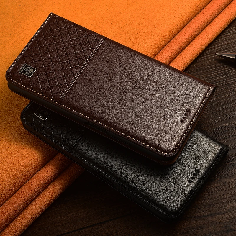 Napa Below Grid Genuine Leather Flip Case - Premium Smartphone Cover